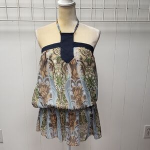 Vtg. Gold FLAVA Skirted Tank, Size M